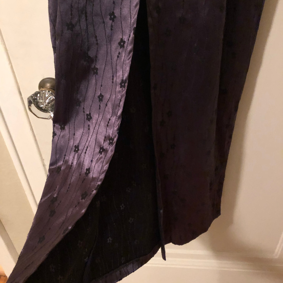 Purple Floral Prom Formal Dress, Size 5 - Picture 3 of 5